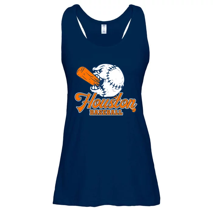 Vintage Houston Baseball Space City Retro Ladies Essential Flowy Tank