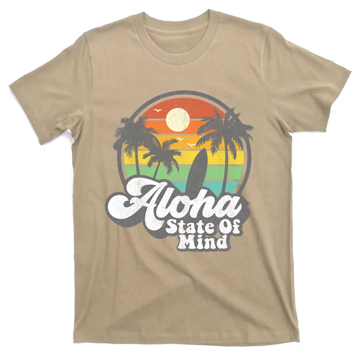 Vintage Hawaii Aloha State Hawaiian Beach Surfing Surf Gift T-Shirt