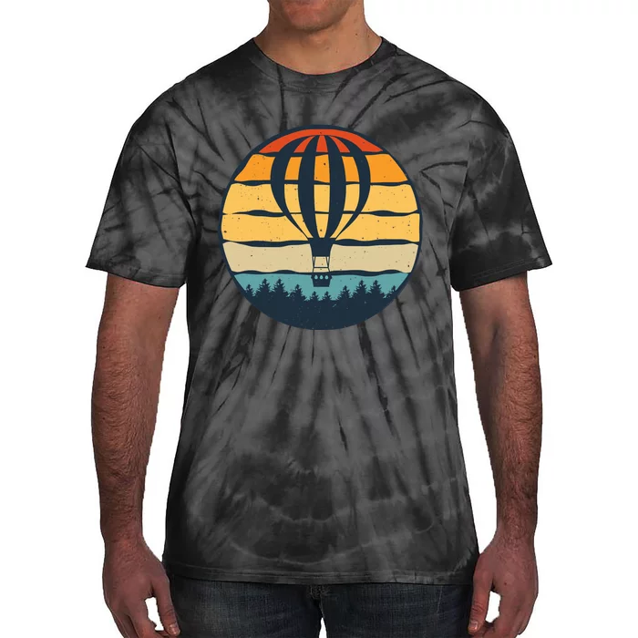 Vintage Hot Air Balloon And Ballooning Design Sky Adventure Tie-Dye T-Shirt