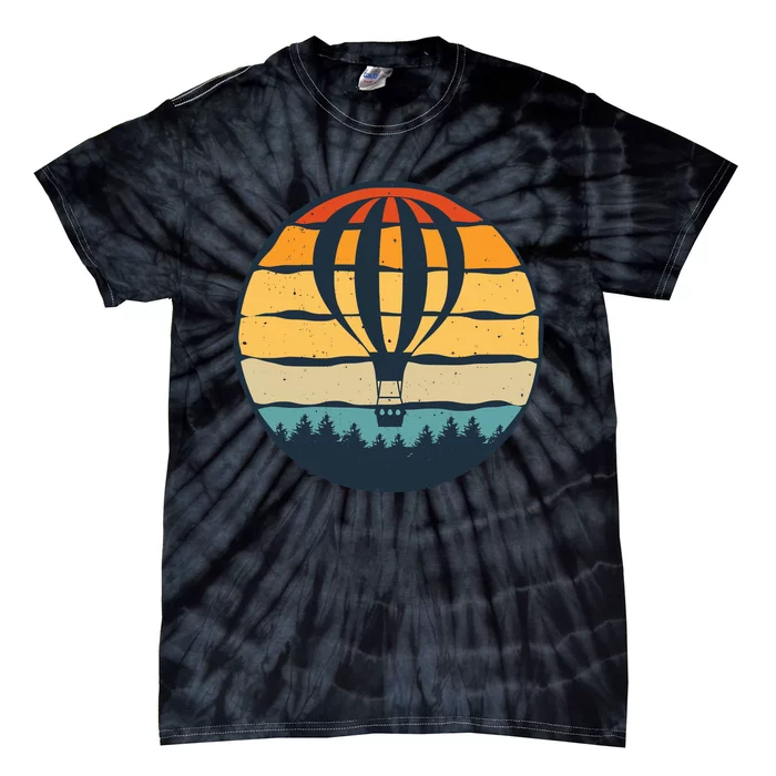 Vintage Hot Air Balloon And Ballooning Design Sky Adventure Tie-Dye T-Shirt