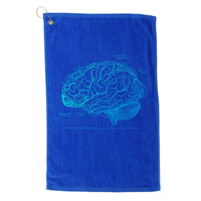 Vintage Hu Brain Anatomy Gift Platinum Collection Golf Towel