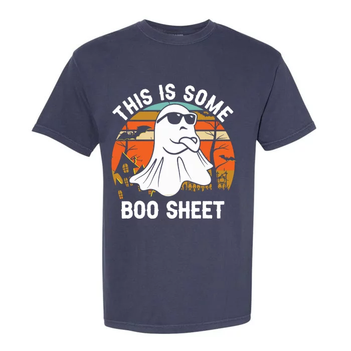 Vintage Halloween Boo Ghost Costume This Is Some Boo Sheet Garment-Dyed Heavyweight T-Shirt