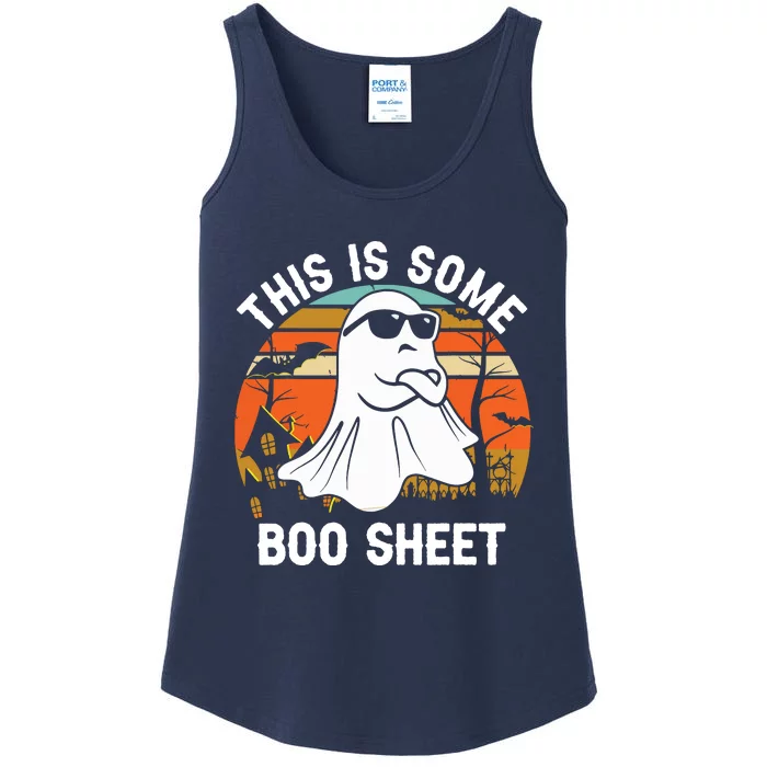 Vintage Halloween Boo Ghost Costume This Is Some Boo Sheet Ladies Essential Tank