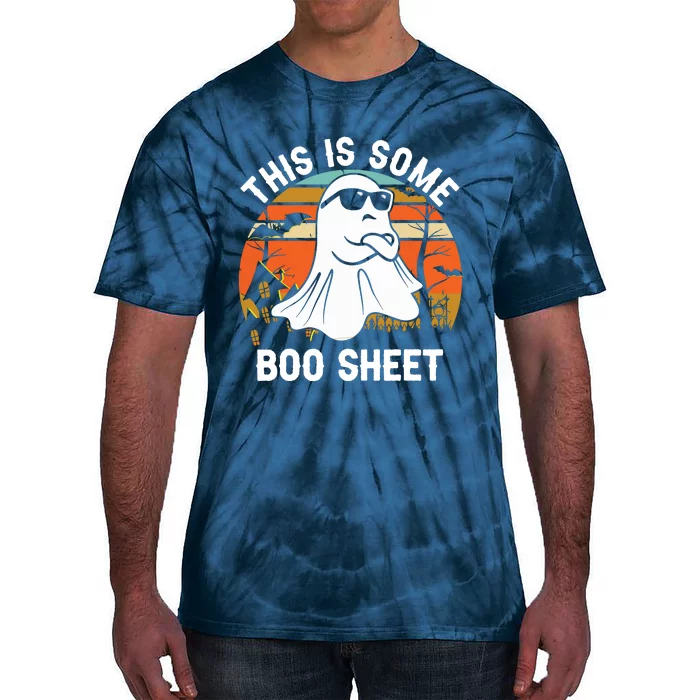 Vintage Halloween Boo Ghost Costume This Is Some Boo Sheet Tie-Dye T-Shirt