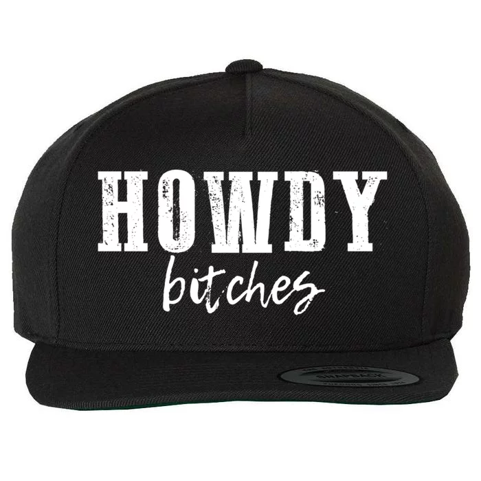 Vintage Howdy Bitches Rodeo Western Country Southern Cow Cute Gift Wool Snapback Cap