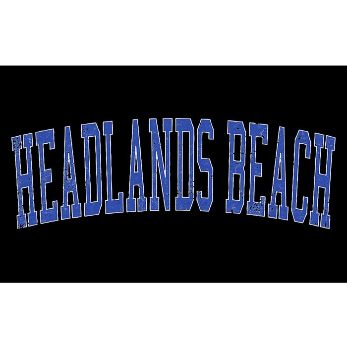 Vintage Headlands Beach Varsity Distressed Design Bumper Sticker