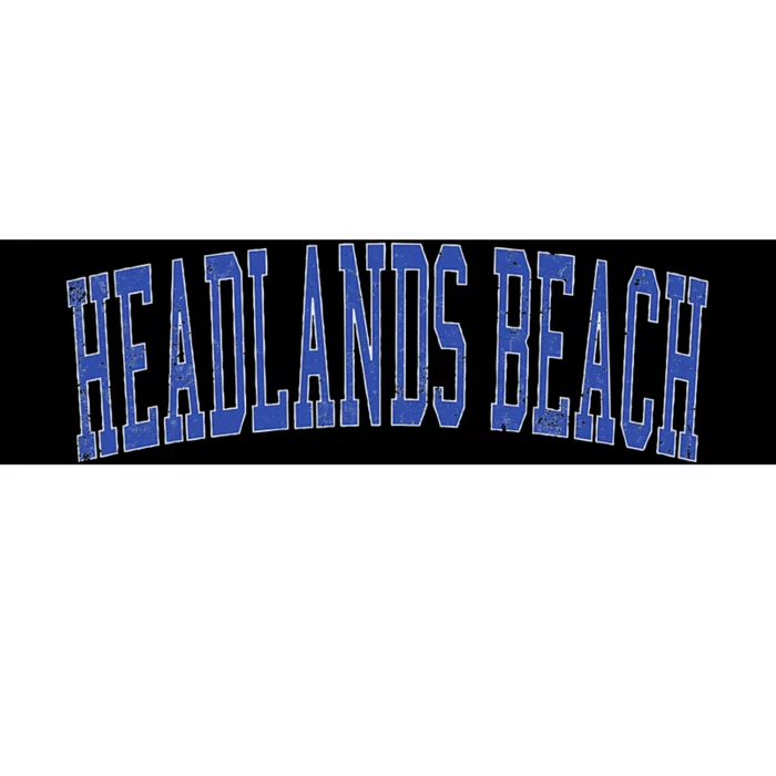 Vintage Headlands Beach Varsity Distressed Design Bumper Sticker