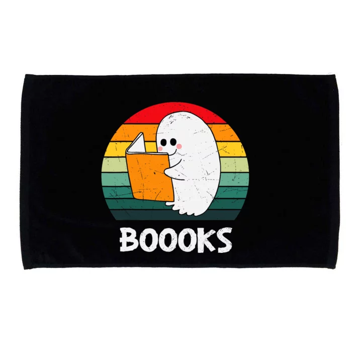 Vintage Halloween Booooks Cute Ghost Reading Books Teacher Microfiber Hand Towel