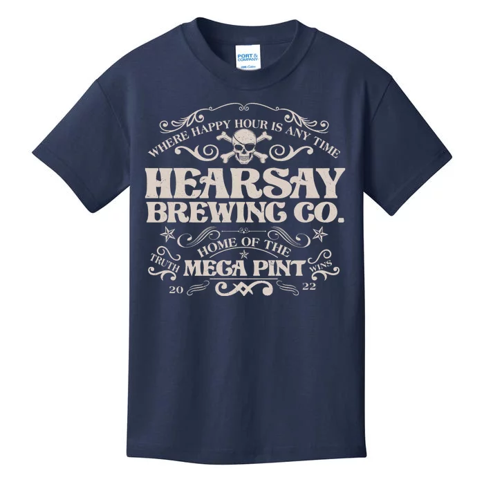 Vintage Hearsay Brewing Co. Where Happy Hour Is Any Time Kids T-Shirt