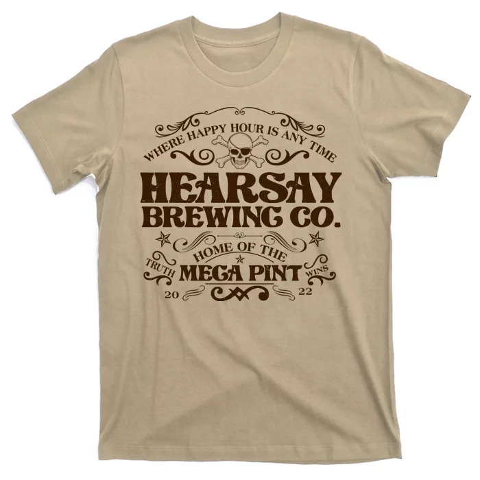 Vintage Hearsay Brewing Co. Where Happy Hour Is Any Time T-Shirt