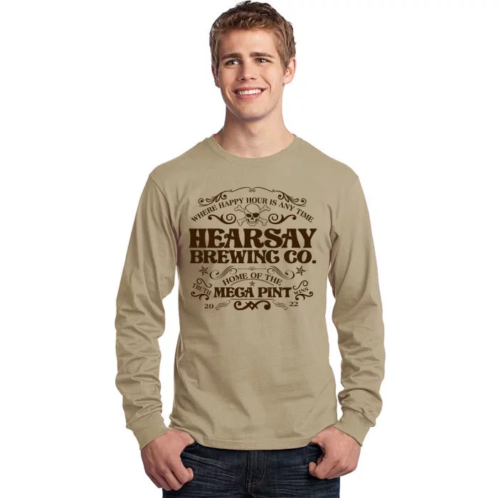 Vintage Hearsay Brewing Co. Where Happy Hour Is Any Time Tall Long Sleeve T-Shirt