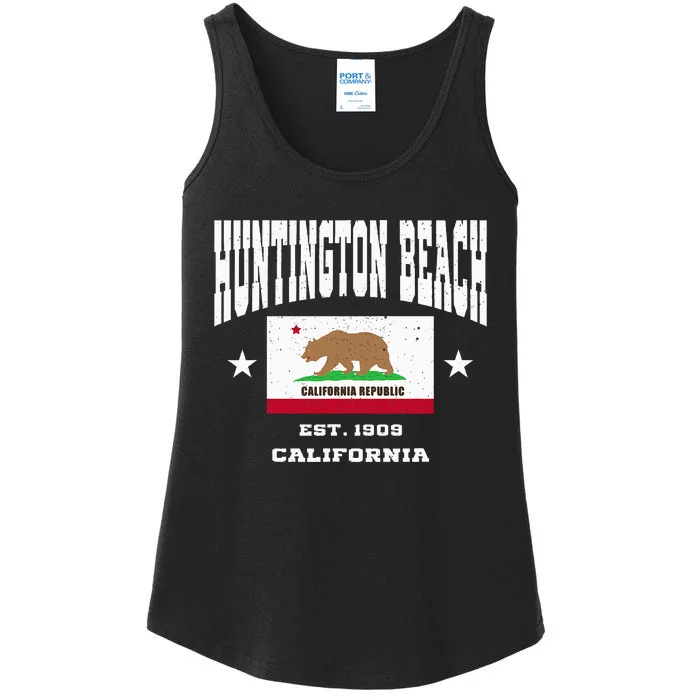 Vintage Huntington Beach California Ca Ladies Essential Tank