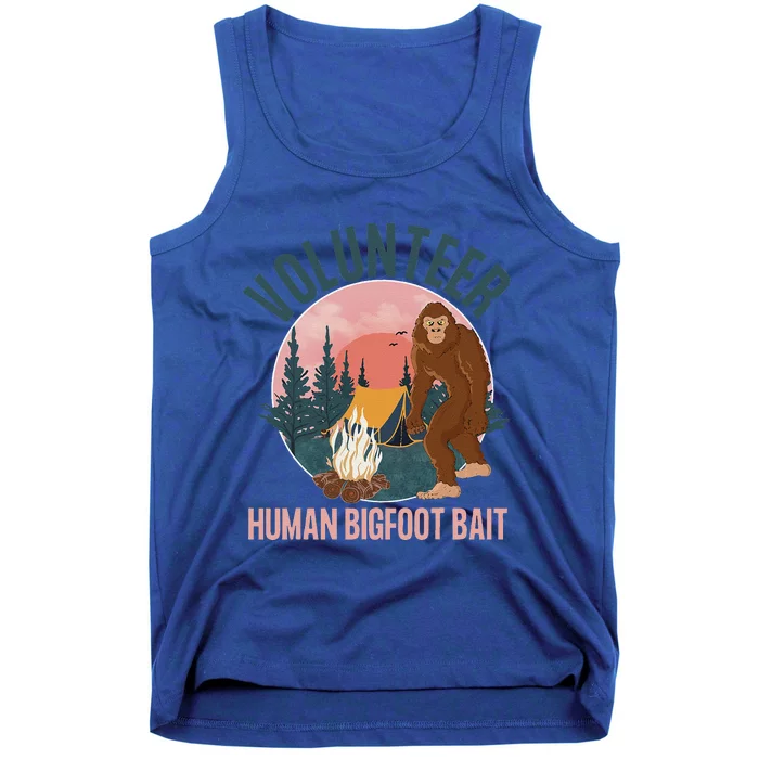 Volunteer Human Bigfoot Bait Funny Halloween Camping Tank Top