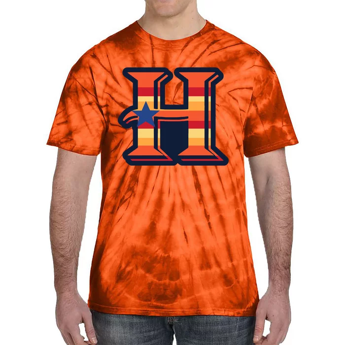 Vintage Houston Baseball H Vintage HTown Love City Texas Tie-Dye T-Shirt