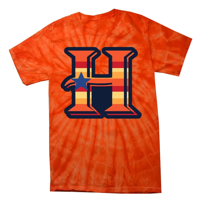 Vintage Houston Baseball H Vintage HTown Love City Texas Tie-Dye T-Shirt