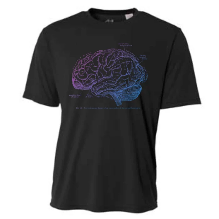 Vintage Hu Brain Anatomy Gift Cooling Performance Crew T-Shirt