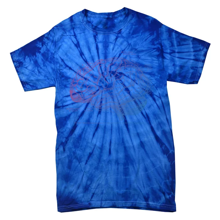 Vintage Hu Brain Anatomy Gift Tie-Dye T-Shirt