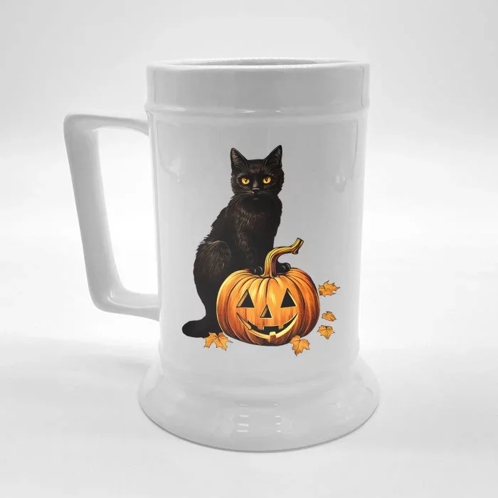 Vintage Halloween Cat Costume Front & Back Beer Stein