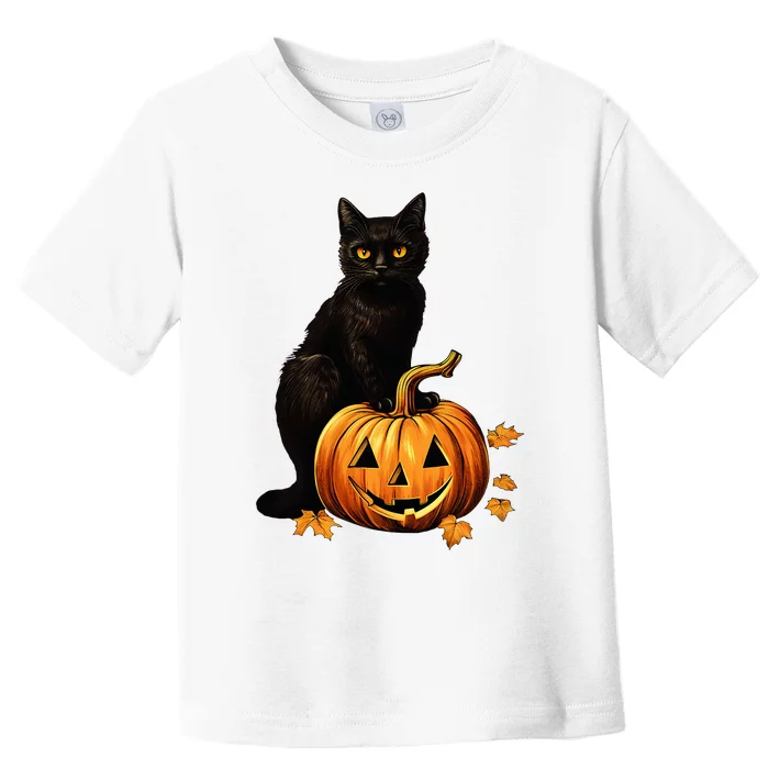 Vintage Halloween Cat Costume Toddler T-Shirt