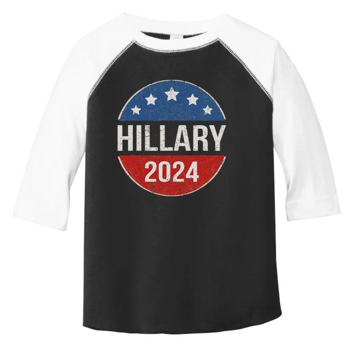 Vintage Hillary Clinton 2024 For President Election Campaign Toddler Fine Jersey T-Shirt