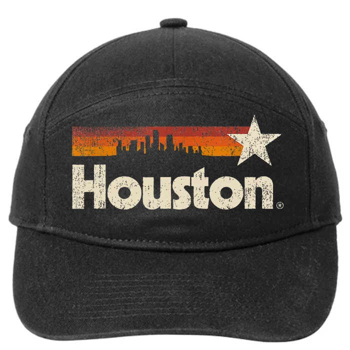 Vintage Houston City Texas Houston Strong Stripes 7-Panel Snapback Hat