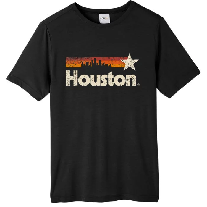 Vintage Houston City Texas Houston Strong Stripes ChromaSoft Performance T-Shirt