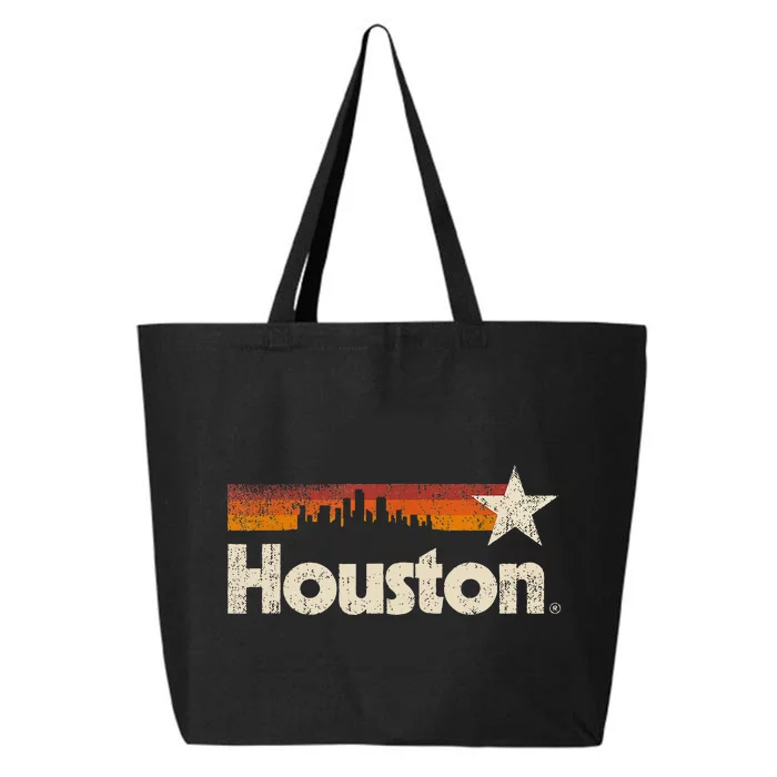 Vintage Houston City Texas Houston Strong Stripes 25L Jumbo Tote