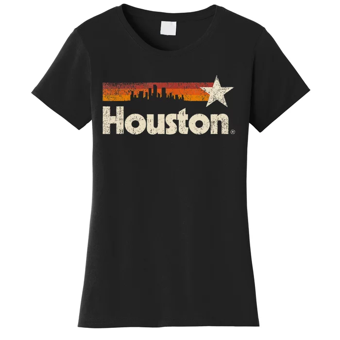 Vintage Houston City Texas Houston Strong Stripes Women's T-Shirt