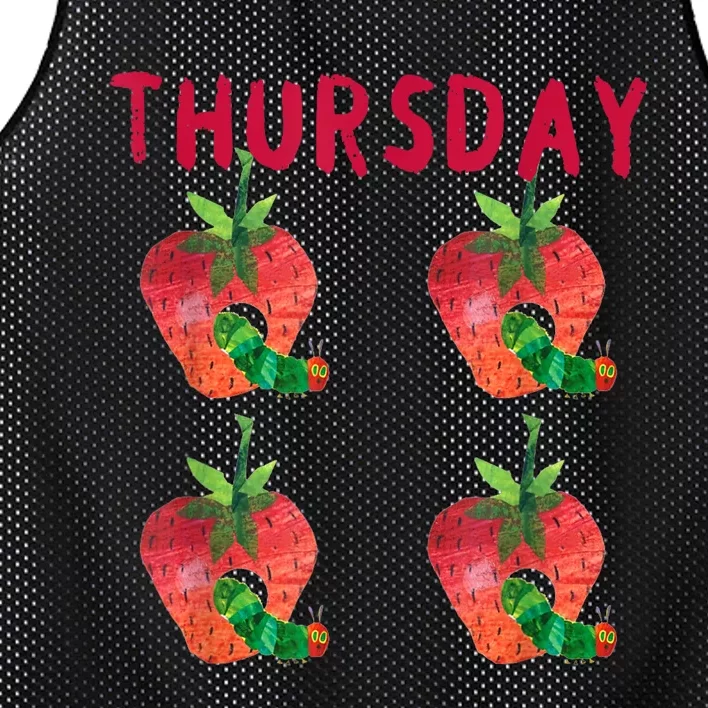 Very Hungry Caterpillar Thursday Fruits Birthday Caterpillar Mesh Reversible Basketball Jersey Tank