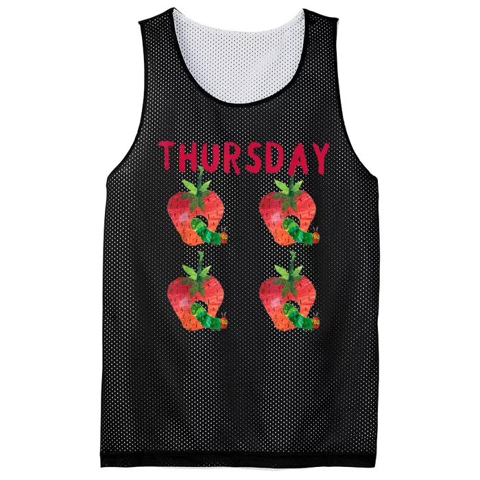 Very Hungry Caterpillar Thursday Fruits Birthday Caterpillar Mesh Reversible Basketball Jersey Tank