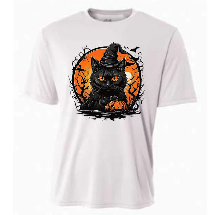 Vintage Halloween Cat Costume Cooling Performance Crew T-Shirt