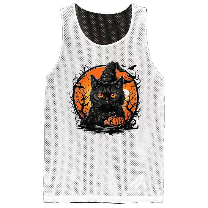 Vintage Halloween Cat Costume Mesh Reversible Basketball Jersey Tank