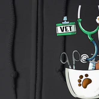 Veterinarian Halloween Costume Vet Tech Kids And Adult Full Zip Hoodie