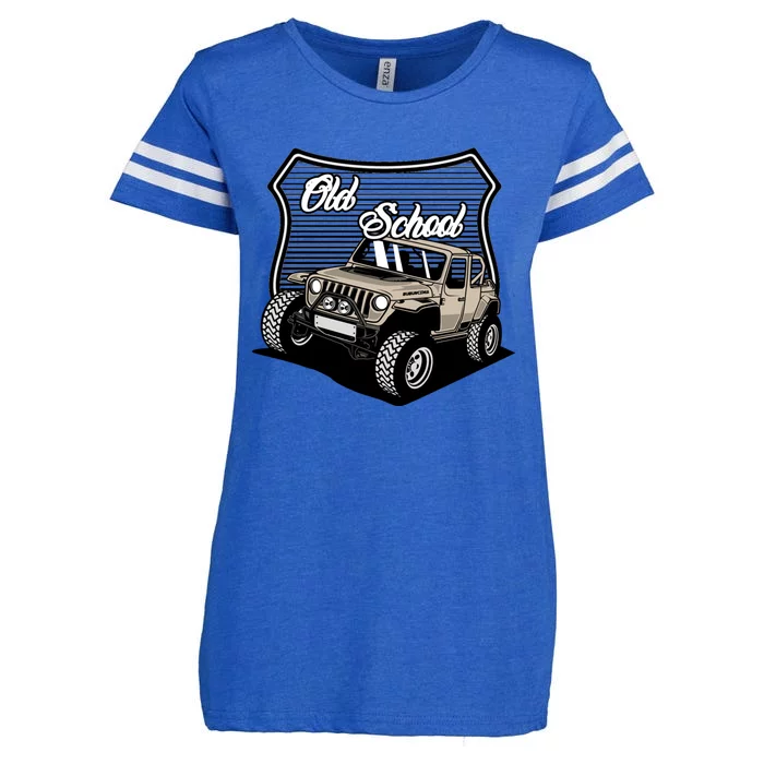 Vintage Hotrod Classic Off Road Old School Off Roader Gift Enza Ladies Jersey Football T-Shirt