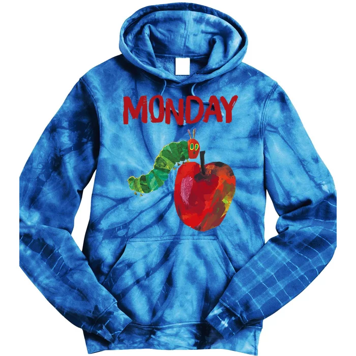 Very Hungry Caterpillar Monday Fruits Birthday Caterpillar Tie Dye Hoodie