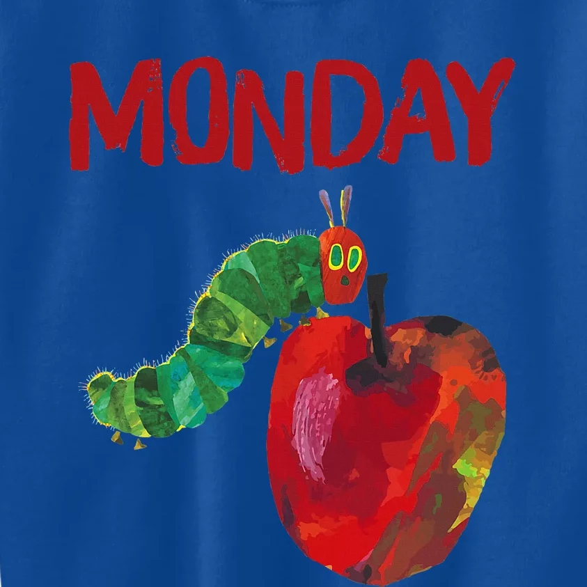 Very Hungry Caterpillar Monday Fruits Birthday Caterpillar Kids Sweatshirt