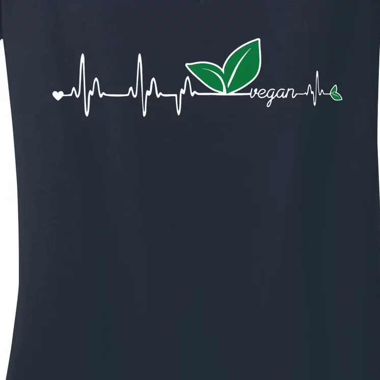 Vegan Heartbeat Clothing Vegan Women's V-Neck T-Shirt