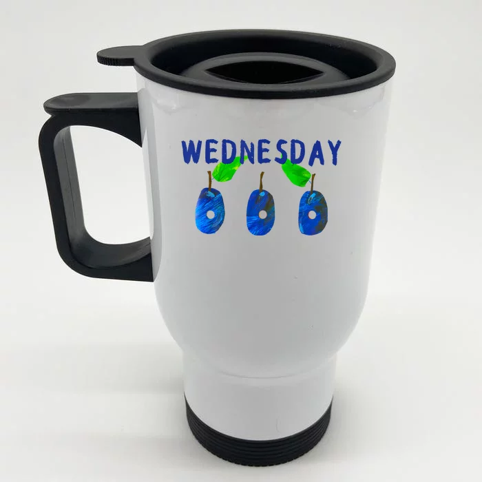 Very Hungry Caterpillar Wednesday Fruit Birthday Caterpillar Front & Back Stainless Steel Travel Mug