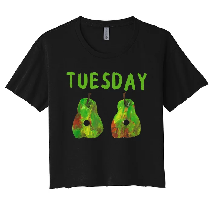 Very Hungry Caterpillar Tuesday Fruits Birthday Caterpillar Women's Crop Top Tee