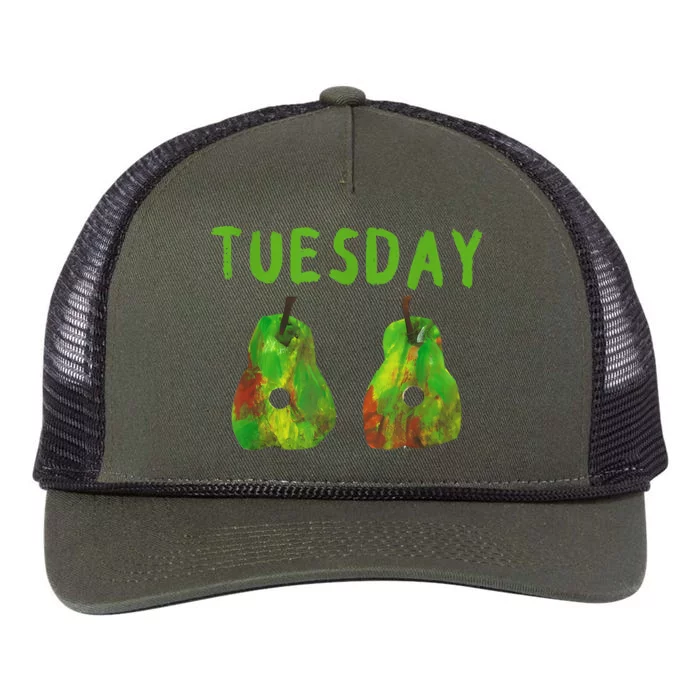 Very Hungry Caterpillar Tuesday Fruits Birthday Caterpillar Retro Rope Trucker Hat Cap