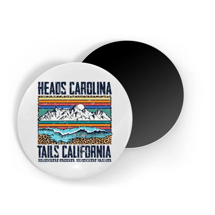 Vintage Heads Carolina Tail California Summer Beach Paradise Magnet