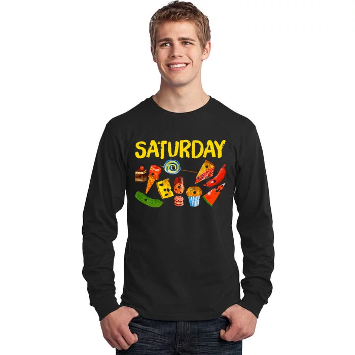 Very Hungry Caterpillar Saturday Fruits Birthday Teacher Tall Long Sleeve T-Shirt