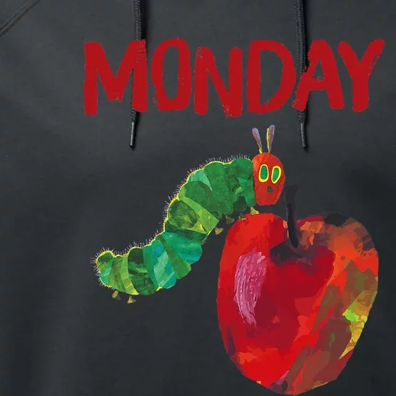 Very Hungry Caterpillar Monday Fruits Birthday Caterpillar Performance Fleece Hoodie