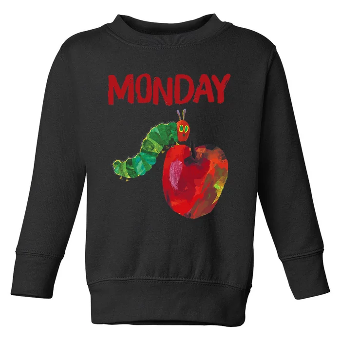 Very Hungry Caterpillar Monday Fruits Birthday Caterpillar Toddler Sweatshirt