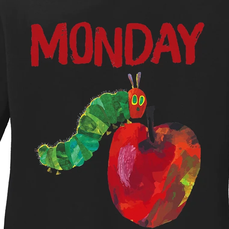 Very Hungry Caterpillar Monday Fruits Birthday Caterpillar Ladies Long Sleeve Shirt