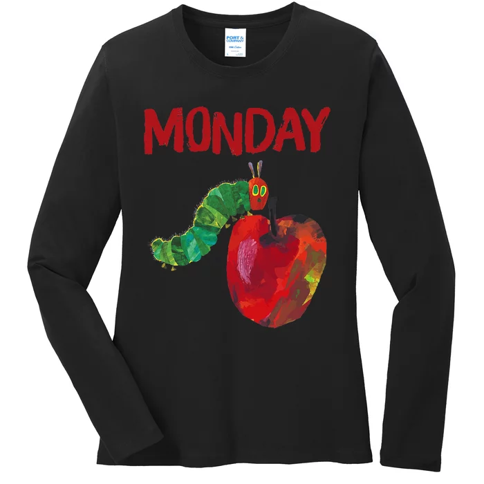 Very Hungry Caterpillar Monday Fruits Birthday Caterpillar Ladies Long Sleeve Shirt