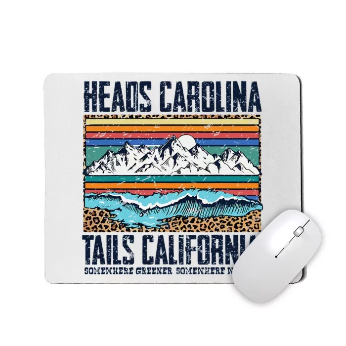 Vintage Heads Carolina Tail California Summer Beach Paradise Mousepad