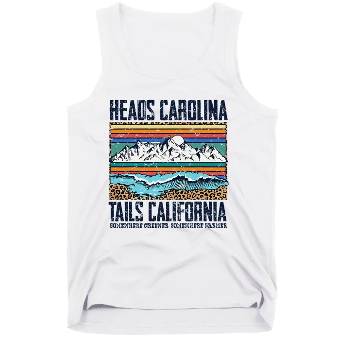 Vintage Heads Carolina Tail California Summer Beach Paradise Tank Top