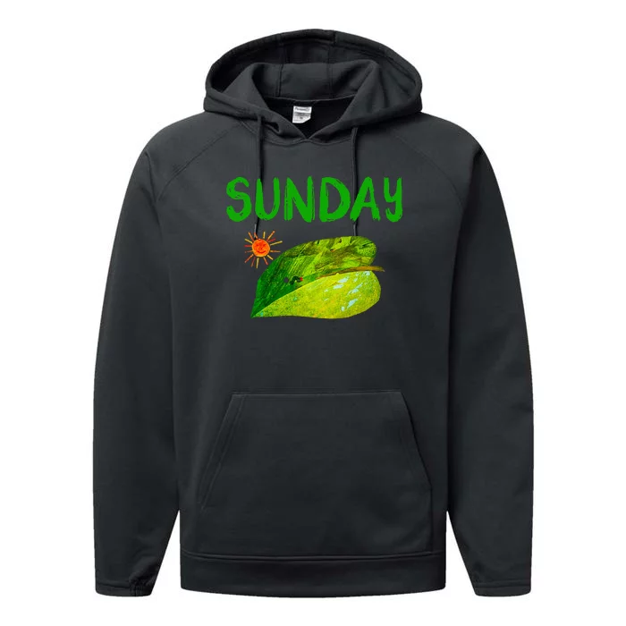 Very Hungry Caterpillar Sunday Fruits Birthday Caterpillar Performance Fleece Hoodie