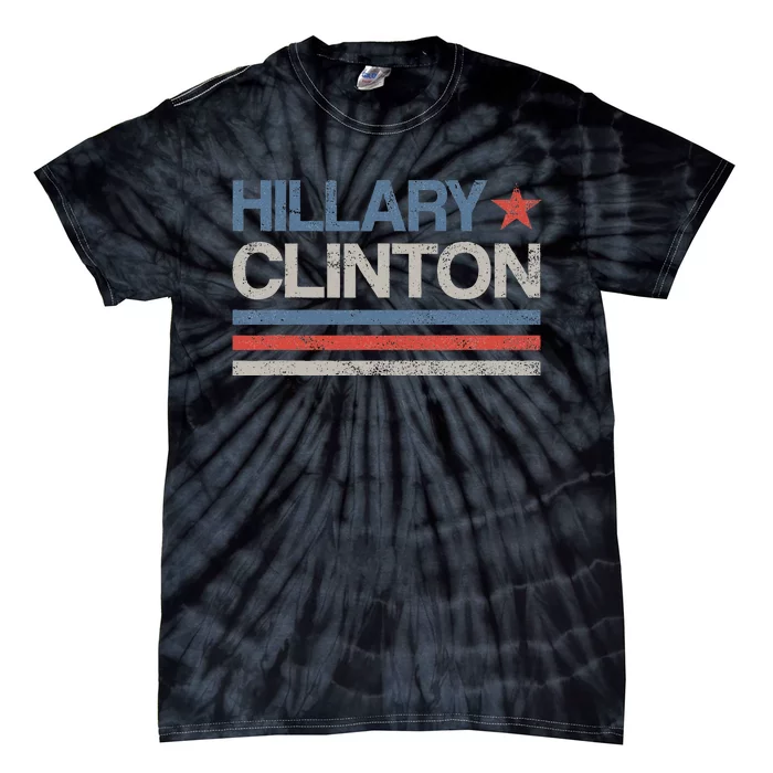 Vintage Hillary Clinton 2024 For President Election Campaign Tie-Dye T-Shirt